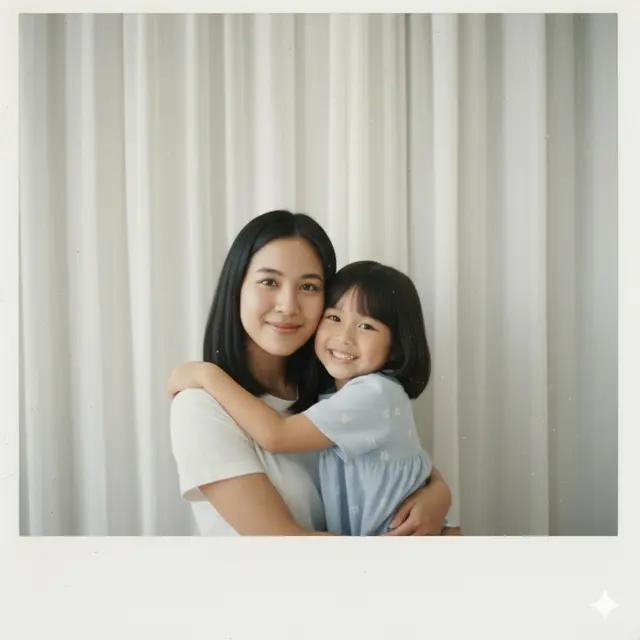 Cara Buat Foto Polaroid Masa Kecil dengan Sekarang di Gemini AI (Foto: Gemini)