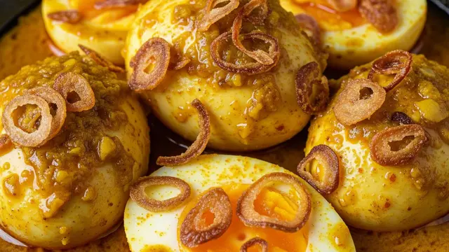 Telur Bumbu Kuning Simpel