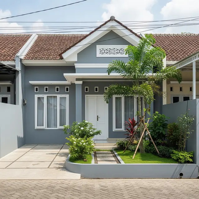 9 Model Rumah Sederhana Warna Abu-abu
