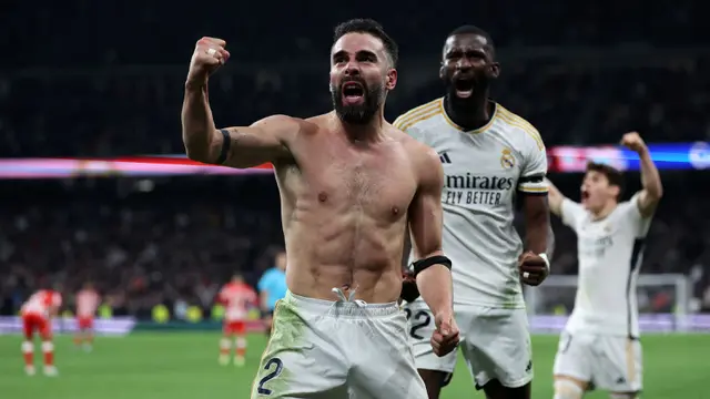 Foto: Momen Dramatis saat Dani Carvajal Bawa Real Madrid Menang di Menit Injury Time, Los Blancos Mendekat ke Puncak Klasemen LaLiga