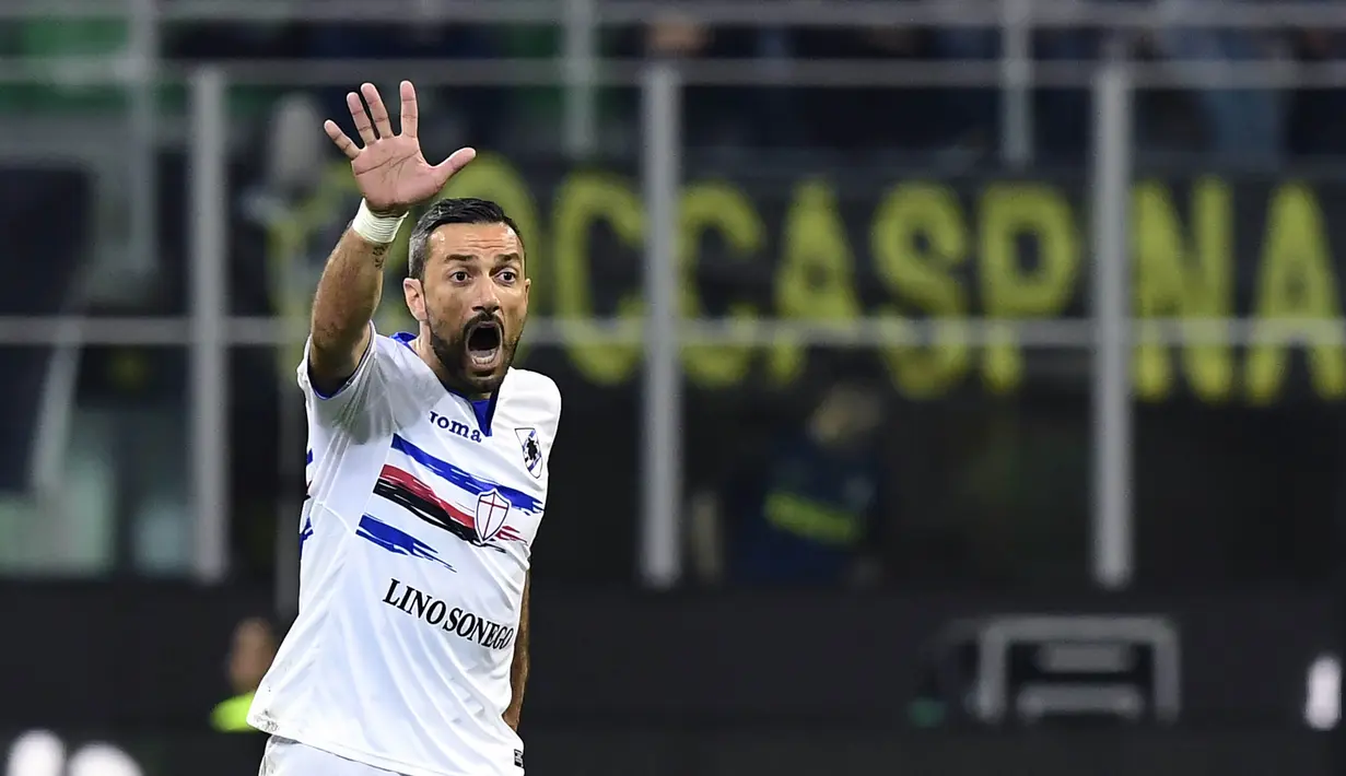 7. Fabio Quagliarella (Sampdoria) - 4 Gol. (AFP/Miguel Medina)