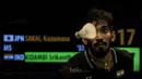 Cukup dua set, Kidambi Srikanth berhasil menyudahi perlawanan dari wakil jepang tersebut. (Bola.com/Vitalis Yogi Trisna)