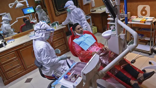 FOTO: Pemeriksaan Gigi di Tengah Pandemi