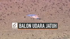 Sebuah balon udara jatuh di gurun yang berada di sebelah barat daya Las Vegas, ketika membawa beberapa orang. Setidaknya, 9 orang terluka karena insiden ini.