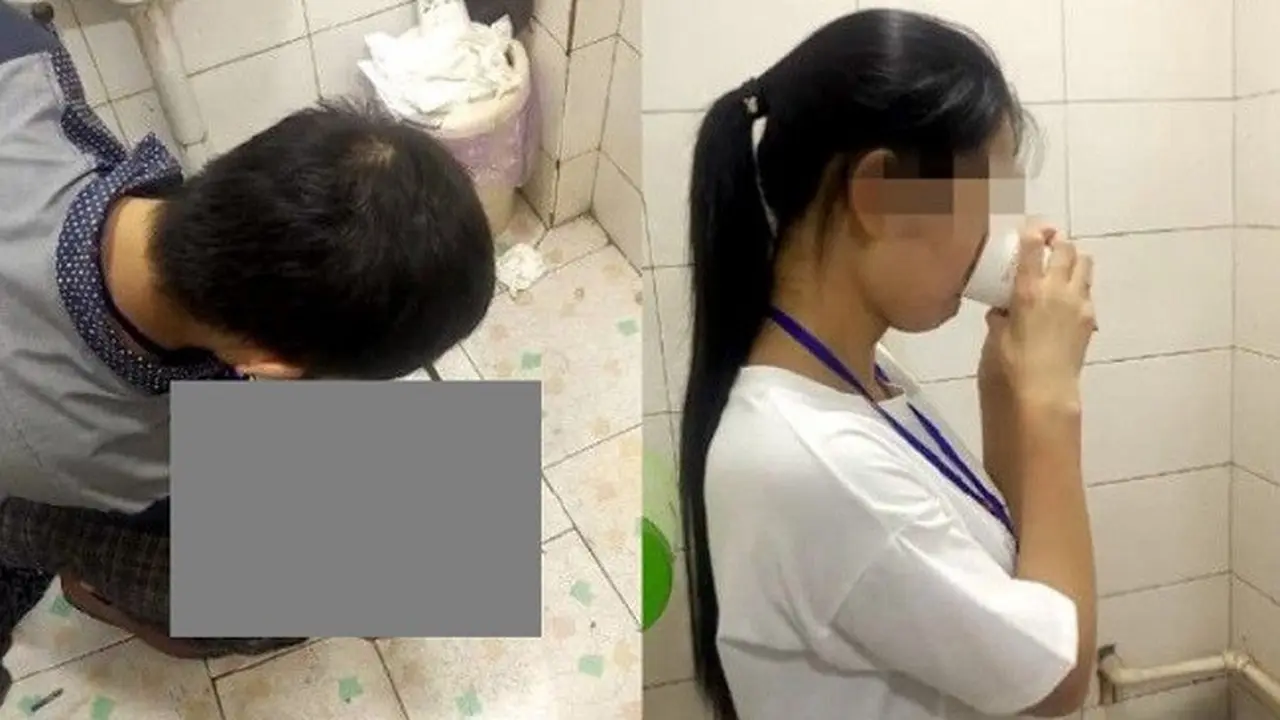 Pegawai dipaksa minum air toilet