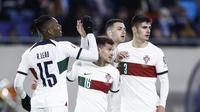 Portugal menang atas  tuan rumah Luksemburg dengan skor 6-0. (AFP/Kenzo TRIBOUILLARD)