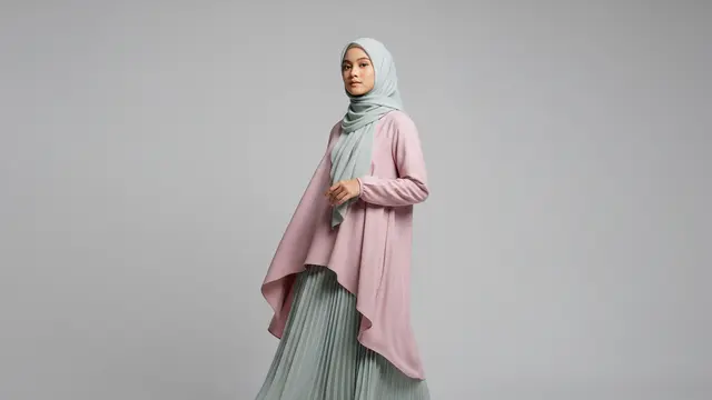 Gamis Tunik Asimetris
