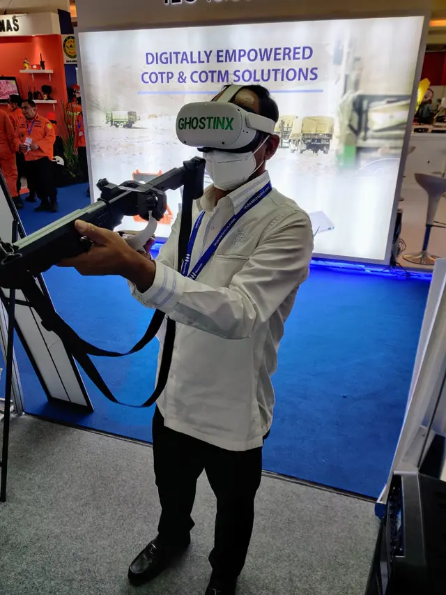Suasana peluncuran gim metaverse Belanegara Xperience di Pameran IndoDefence di Jiexpo Jakarta yang dimulai tanggal 2 hingga 5 November 2022. (Foto: Dok. Bagus.Ai)