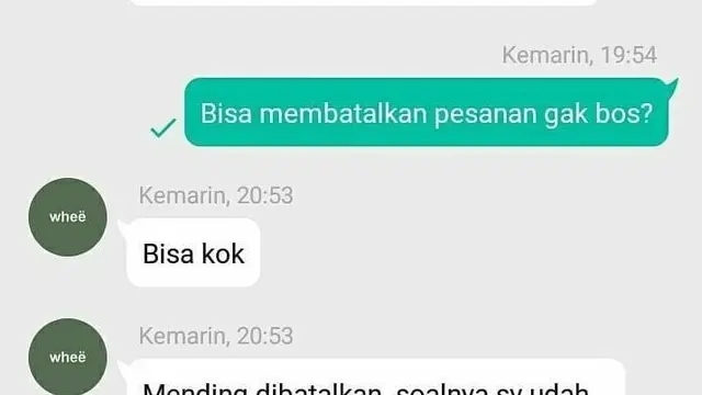 Chat Kocak Penjual dan Pelanggan