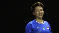 Ganda campuran Indonesia, Liliyana Natsir, tersenyum saat melawan ganda Malaysia pada Indonesia Masters 2019 di Istora Senayan, Jakarta, Sabtu (26/1). Tontowi / Liliyana lolos ke final. (Bola.com/Yoppy Renato)