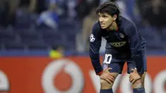 Striker Atletico Madrid, Sergio "Kun" Aguero di laga leg kedua babak 16 besar Liga Champions lawan FC Porto di Dragao Stadium, Porto, 11 Maret 2009. AFP PHOTO / MIGUEL RIOPA 