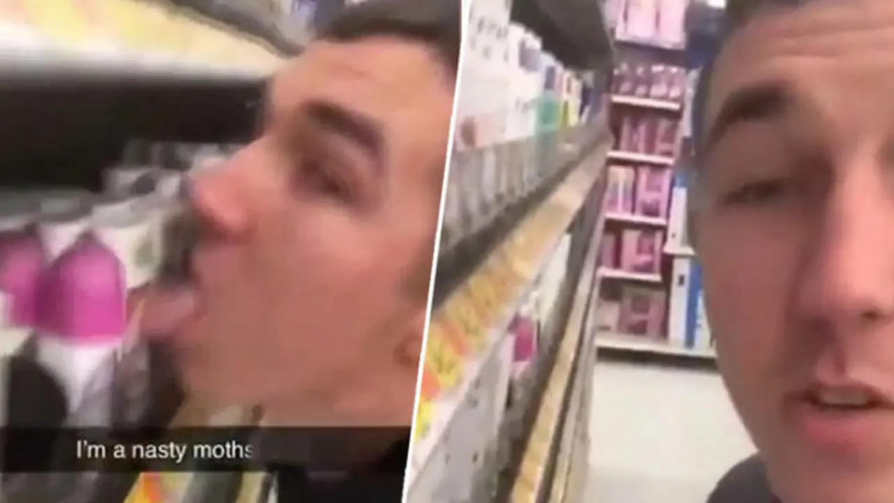 Menjilat Barang di Supermarket, Pemuda Ini Jadi Buronan Polisi