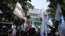 Mereka menuntut Direksi dan Dewan Pengawas BPJS Kesehatan diganti karena telah gagal menjalankan tugasnya, Jakarta, Rabu (17/9/2014) (Liputan6.com/Faizal Fanani)