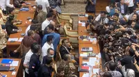 Suasana panas terjadi dalam rapat Komisi III DPR bersama Menko Polhukam Mahfud Md di Kompleks Parlemen Senayan, Rabu (29/3/2023) sore.