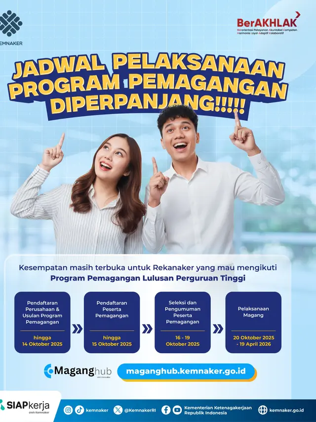 Antusiasme Tinggi, 140 Ribu Fresh Graduate Sudah Daftar Program Magang Nasional Kemnaker