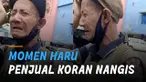 Sang kakek penjual koran tak henti-henti menangis dan mendoakan kebaikan pria tersebut.