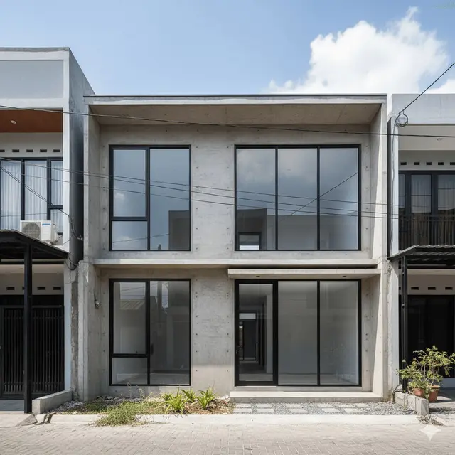 Desain Rumah Sederhana Ukuran 6x10 Meter Tampak Depan by Gemini