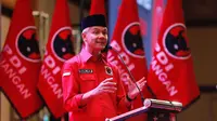 Bakal Capres PDI Perjuangan Ganjar Pranowo menghadiri konsolidasi seluruh kader tingkat DPD, DPC, PPC dan seluruh unsur pimpinan PDI-P Jawa Timur dalam rangka pemenangan pemilihan presiden (Pilpres) 2024 mendatang. (Istimewa)