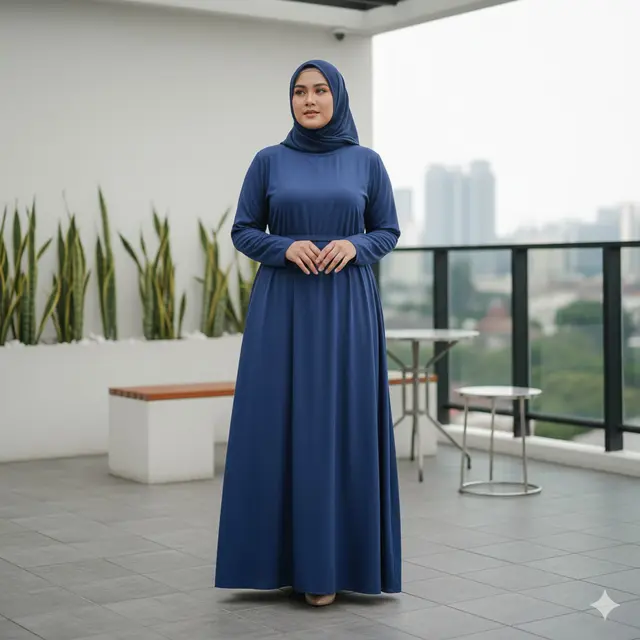 Gamis dengan Tali Serut atau Belt (Gemini AI)