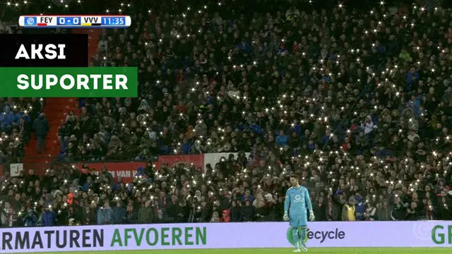 Berita video aksi mengharukan suporter untuk kiper Feyenoord, Brad Jones, pada laga di De Kuip melawan tim tamu, VVV Venlo, pada Eredivisie 2017-2018, Sabtu (18/11/2017).