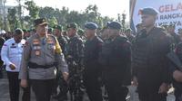 Apel pengamanan kunjungan kerja Presiden Joko Widodo ke Riau. (Liputan6.com/M Syukur)
