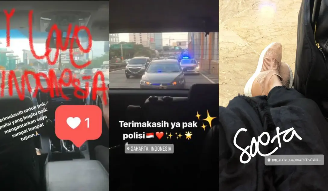 Laudya Cynthia Bella mendapat pengawalan polisi [foto: instagram]