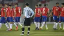 Ekspresi Lionel Messi saat Final Copa America 2015. (EPA/Fernando Bizerra Jr.)