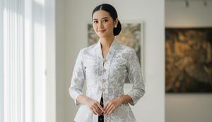 Model Atasan Brokat Bawahan Batik Terbaru