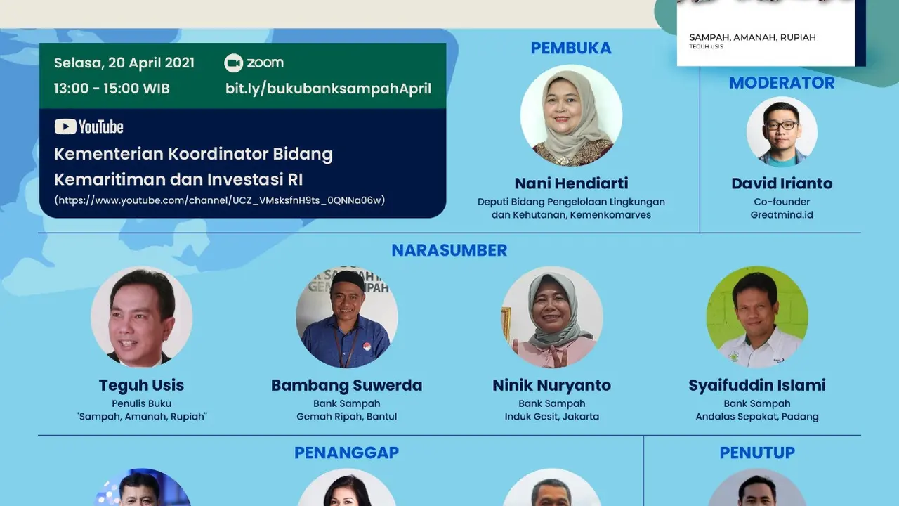 Webinar Dalam Berbagai Pengalaman Pengelola Bank Sampah Indonesia: