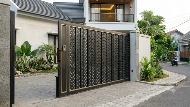 Model Pagar Besi Motif Laser Cut