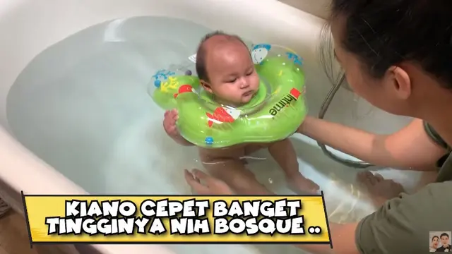 7 Momen Kiano Tiger Wong Berenang, Ekspresinya Bikin Gemas