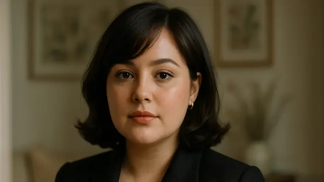 Model Rambut Curve Cut untuk Wajah Bulat