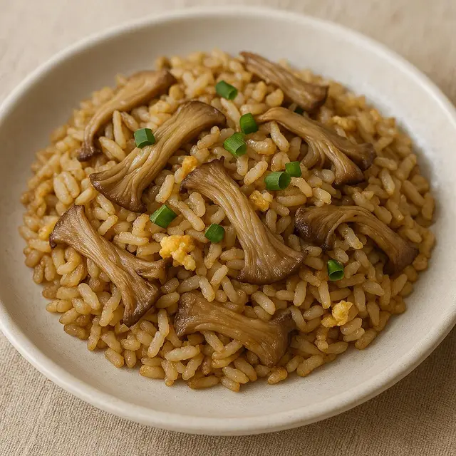 Ilustrasi Nasi Goreng Jamur Telur