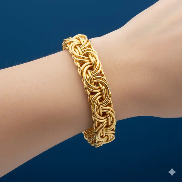 Model Gelang Emas Rantai Pasir 24K. Foto: Gemini