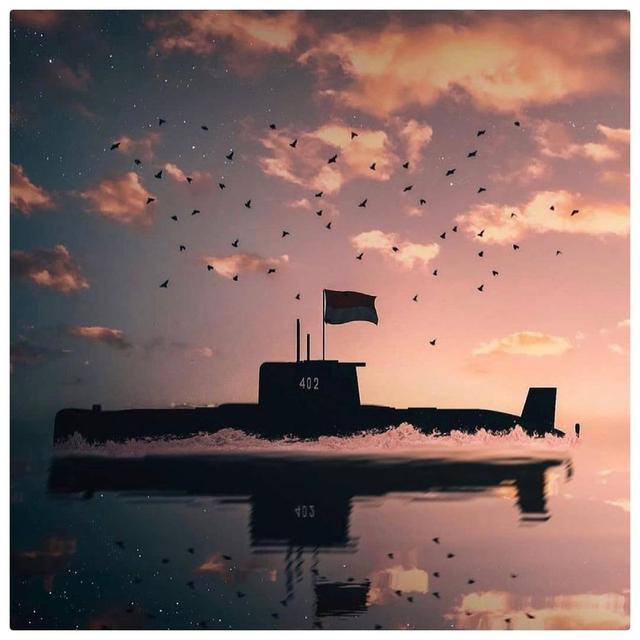 Sketsa KRI Nanggala 402 yang diunggah Mira Lesmana. (Foto: Instagram @mirles)