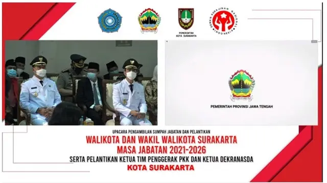 7 Momen Pelantikan Gibran Rakabuming Raka Jadi Wali Kota Solo, Dilakukan Virtual