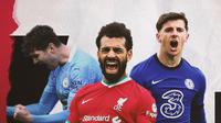 Mohamed Salah, John Stone dan Mason Mount. (Bola.com/Dody Iryawan)
