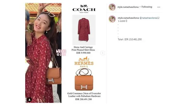 10 Koleksi Tas Mewah Natasha Wilona, Ditaksir Capai Ratusan Juta Rupiah