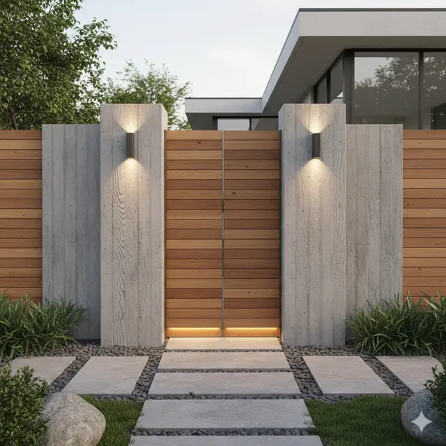 Model Pagar Beton Minimalis