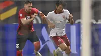 Gavin Kwan Adsit  dalam laga terakhir fase grup ASEAN Club Championship antara Cong An Hanoi Vs Borneo FC Samarinda di Hang Day Stadium, Hanoi, Kamis (6/2/2025). (Dok. Borneo FC Samarinda)