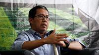 Plt Ketum PSSI, Joko Driyono, saat menjadi pembicara dalam diskusi PSSI Pers, Kamis (12/4/2018). (Istimewa)