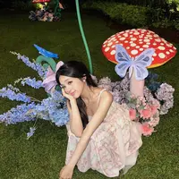Potret Keseruan Ulang Tahun Garden Party Eca Aura. [@elsaajapasal]