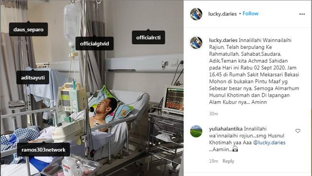 komedian Idan Separo meninggal dunia
