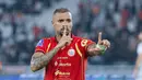 Pemain Persija Jakarta, Gustavo Almeida, merayakan gol ke gawang Madura United pada laga pekan ke-18 BRI Super League 2025/2026, Jumat (23/01/2026). (Bola.com/M Iqbal Ichsan)