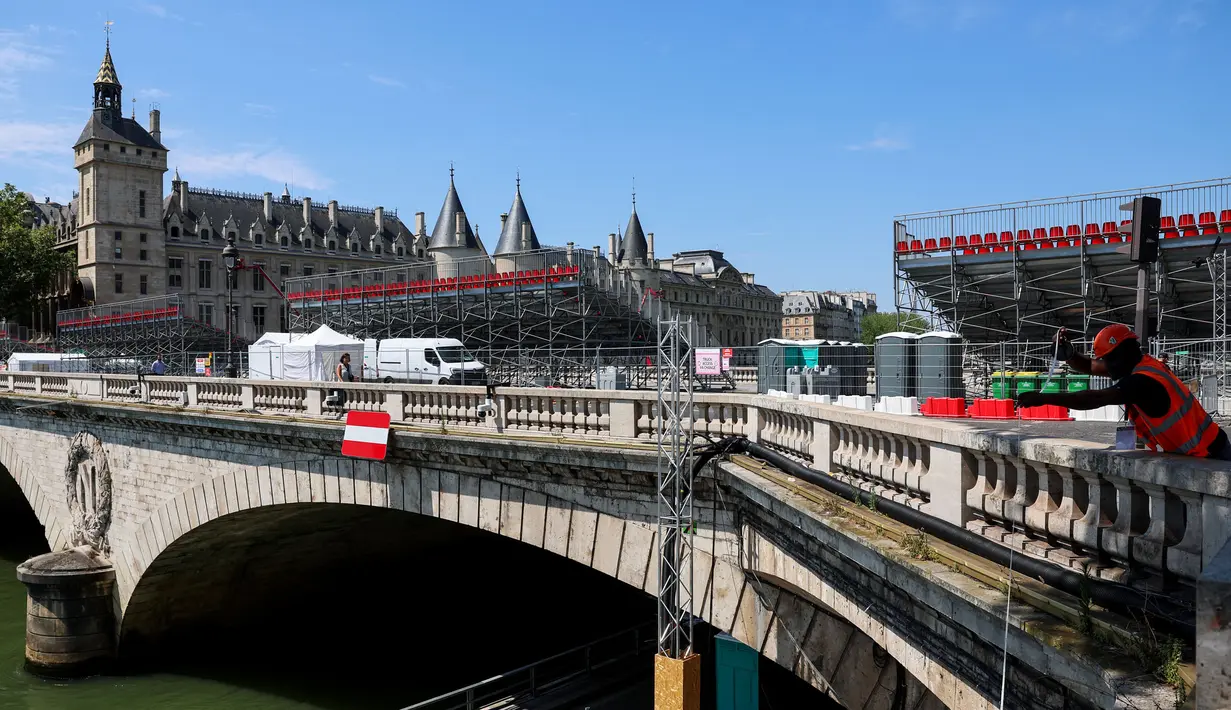 Upacara pembukaan Olimpiade Paris 2024 akan berlangsung pada 26 Juli 2024. (EMMANUEL DUNAND/AFP)