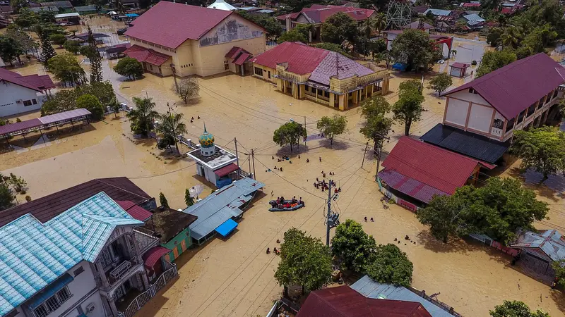 Penampakan Banjir di Kawasan Aceh Utara