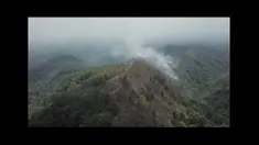 Lereng gunung kembali terbakar. Kali ini lereng Gunung Willis di Madiun, Jawa Timur.