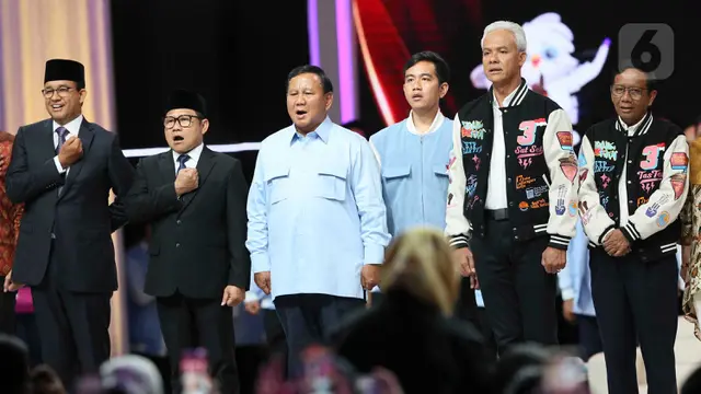 Momen Akhir Capres-Cawapres Usai Debat Pamungkas Pemilu 2024