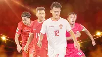Timnas Indonesia - Rafael Struick, Pratama Arhan, Dony Tri Pamungkas, Asnawi Mangkualam (Bola.com/Adreanus Titus/Geaby Fadhilatu Sholikha)