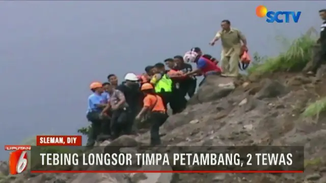 Longsor di Sleman Tewaskan 2 Penambang